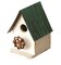 Country Farmhouse Style Tin Roof Birdhouse With Garden Faucet Perch